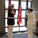 Receiving my first salute from my father, SgtMaj Bret Roy